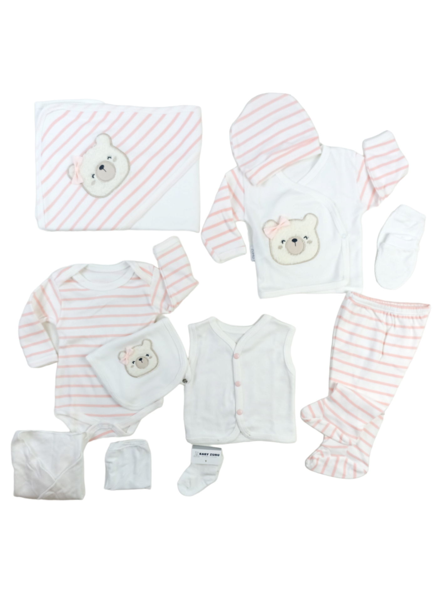 Kedi Nakışlı 11 Parça Hastane Çıkışı Seti