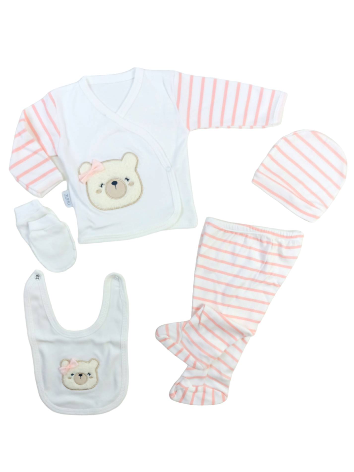 ÇİZGİLİ MİSS BEAR 5 PARÇA HASTANE ÇIKIŞI