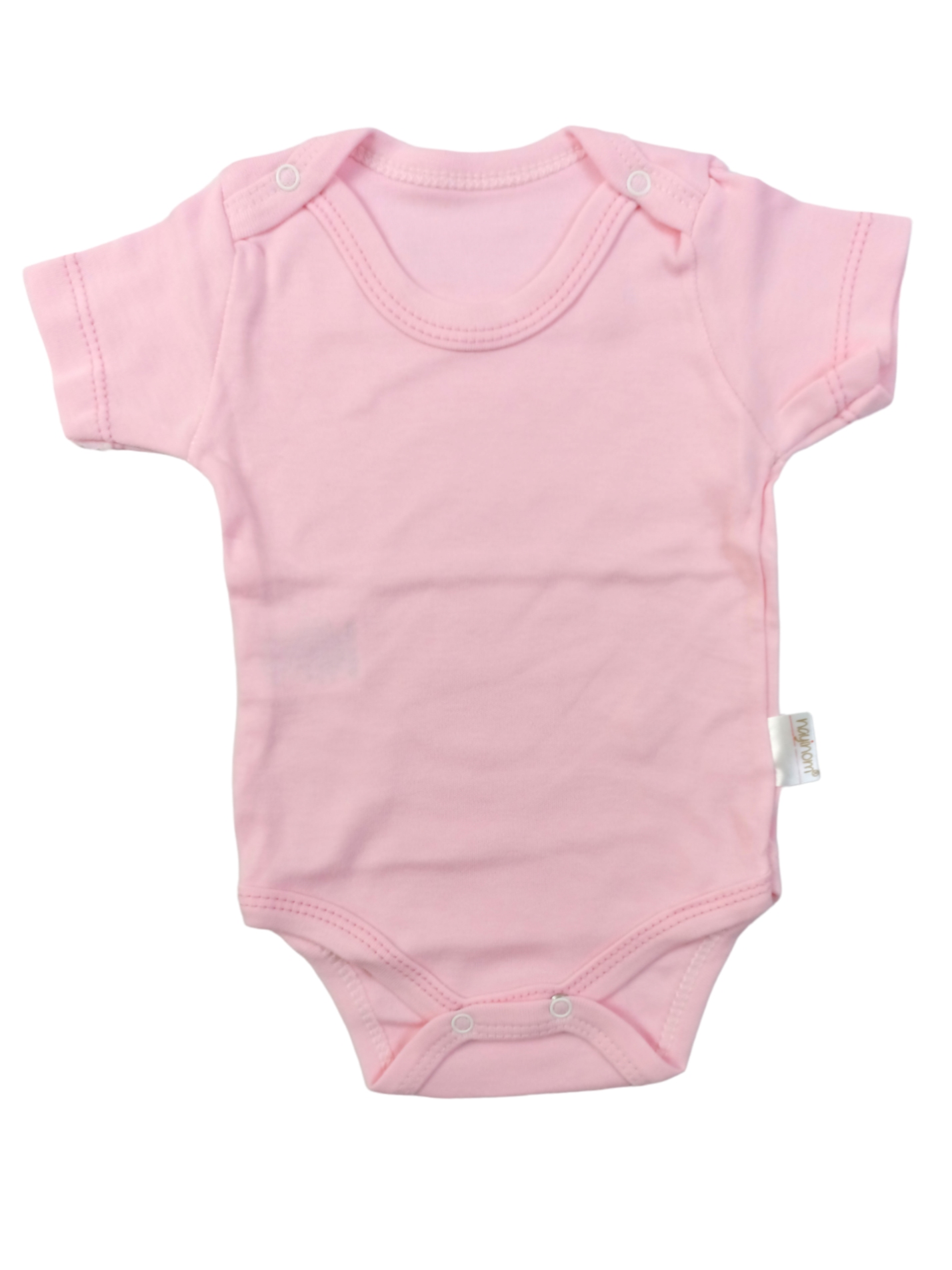 Yarım Kol Düz Badi / Pembe