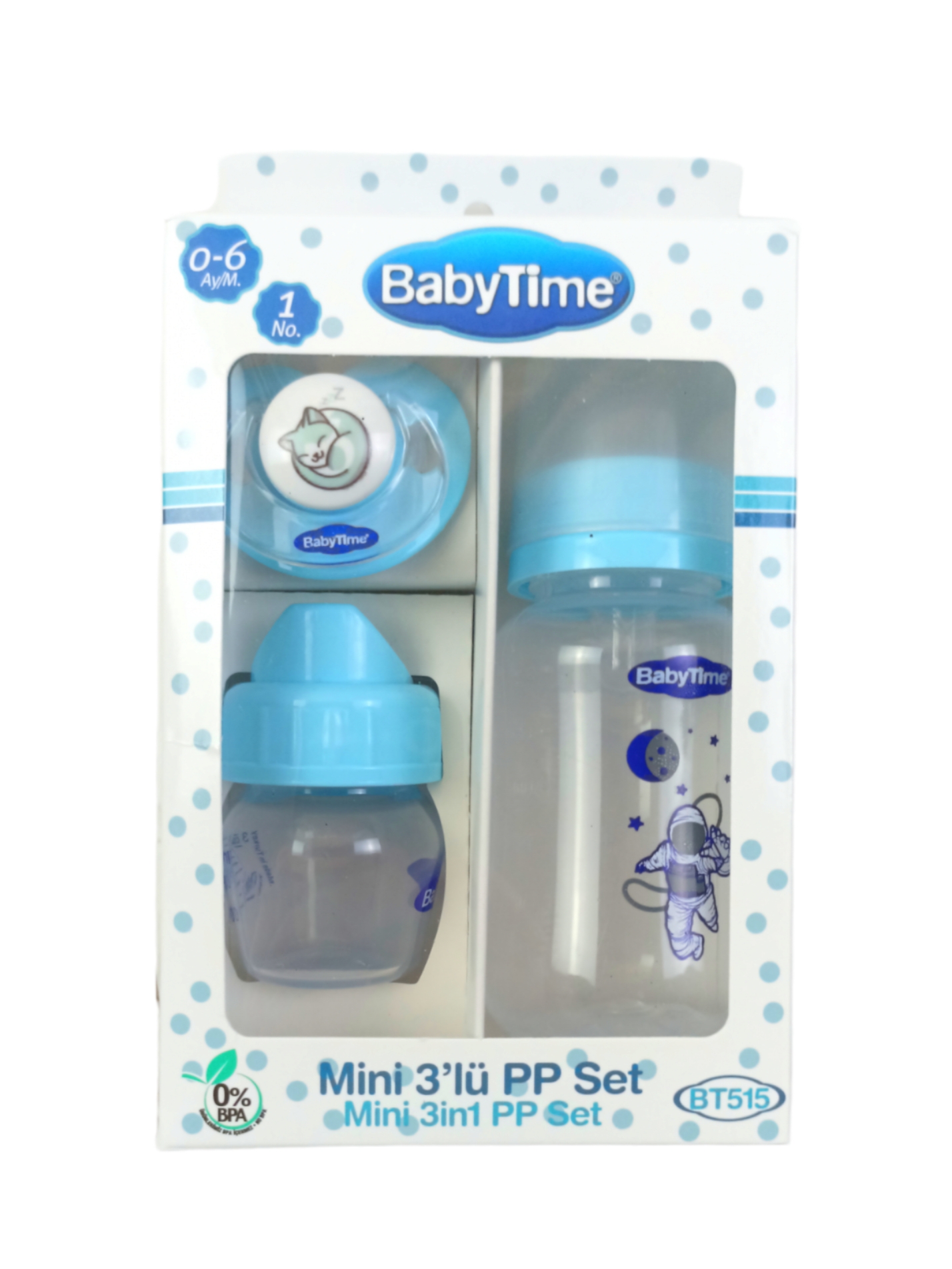 Babytime Mini 3 Parça Biberon Seti - Plastik