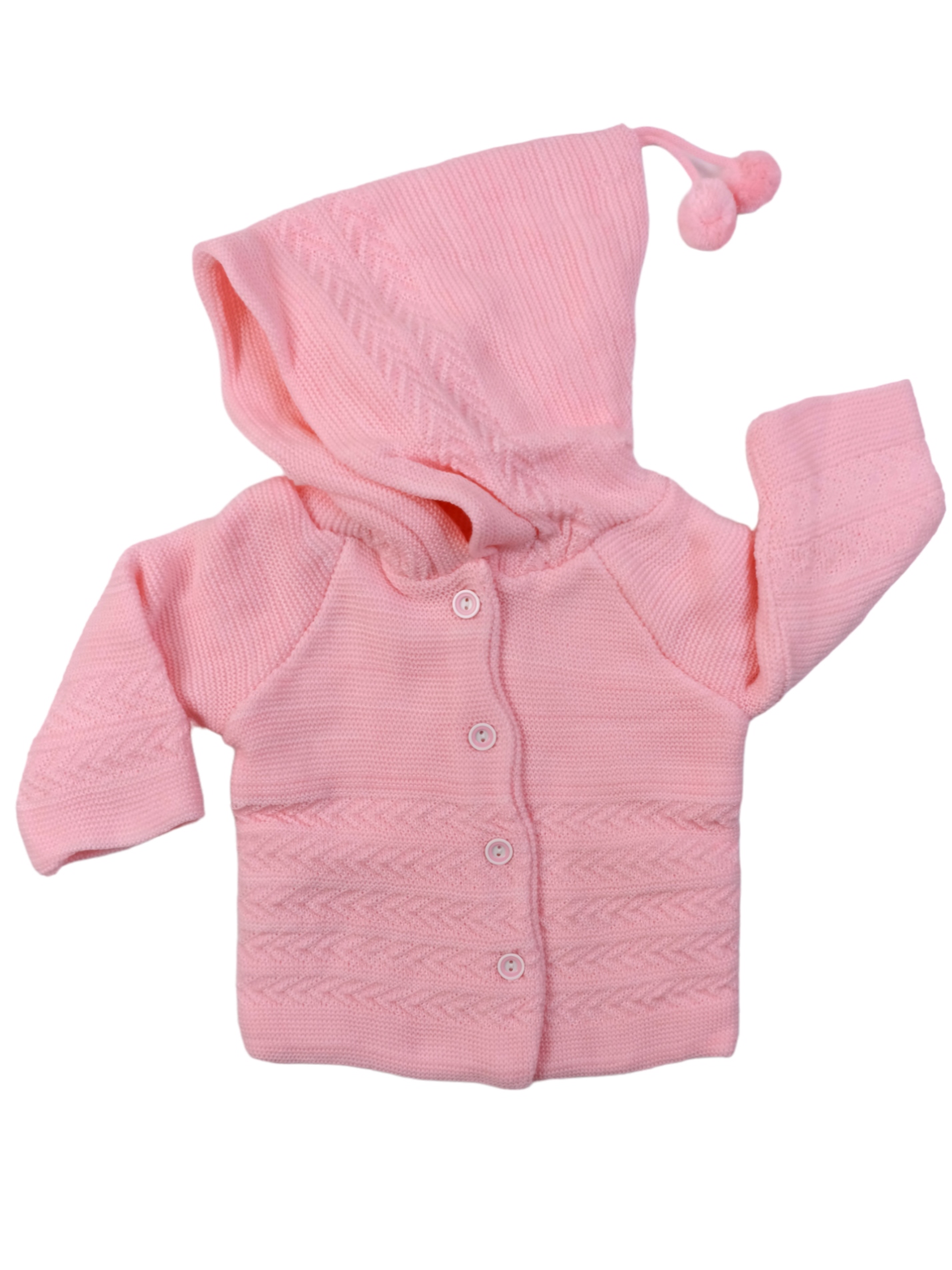 Ponponlu Triko Hırka / Çift Katlı