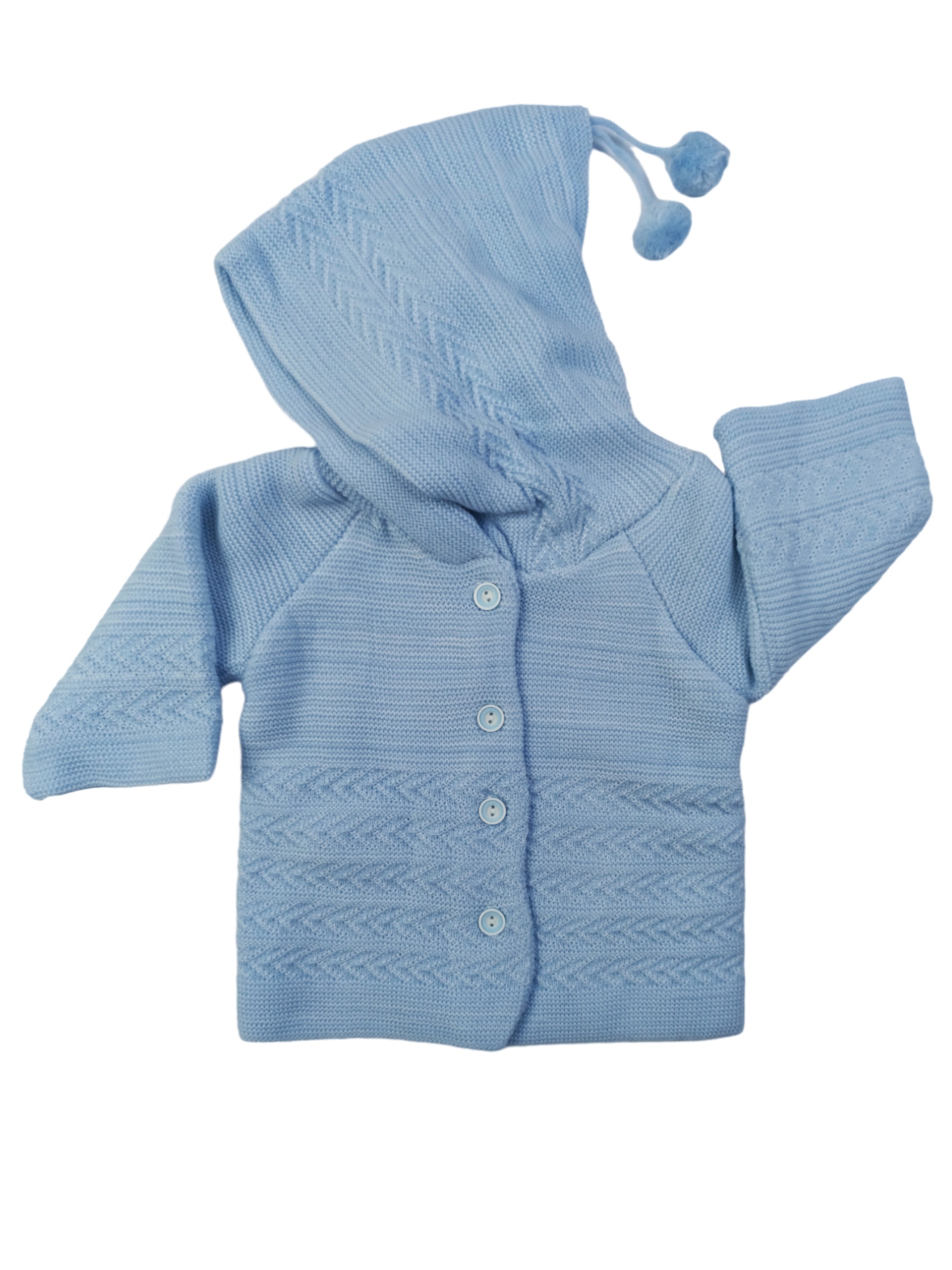 Ponponlu Triko Hırka / Çift Katlı